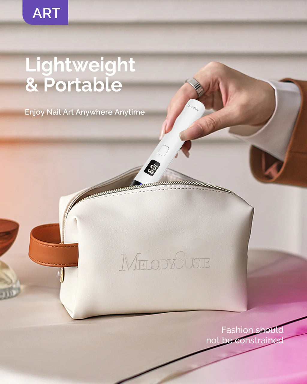【Melody Susie / 受注販売(8月中旬前後納期)】P-Art01R Rechargeable Mini LED/UV Nail Art Lamp
