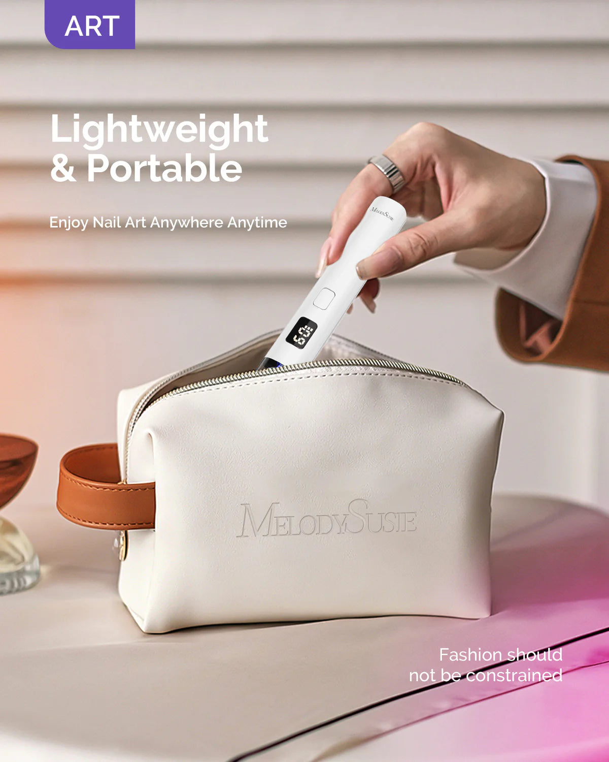 【Melody Susie / 受注販売(8月中旬前後納期)】P-Art01R Rechargeable Mini LED/UV Nail Art Lamp