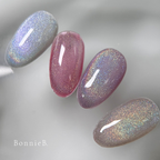 【BonnieB. / 受注販売(9月末前後納期)】Charrr Holographic Magnet & Mirror Powder 2 in 1 | Iridescent Holo Cat Eye & Mirror / 虹色ホログラム　マグネット&ミラーパウダー
