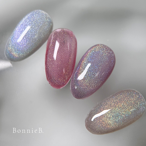 【BonnieB. / 受注販売(8月末前後納期)】Charrr Holographic Magnet & Mirror Powder 2 in 1 | Iridescent Holo Cat Eye & Mirror / 虹色ホログラム　マグネット&ミラーパウダー