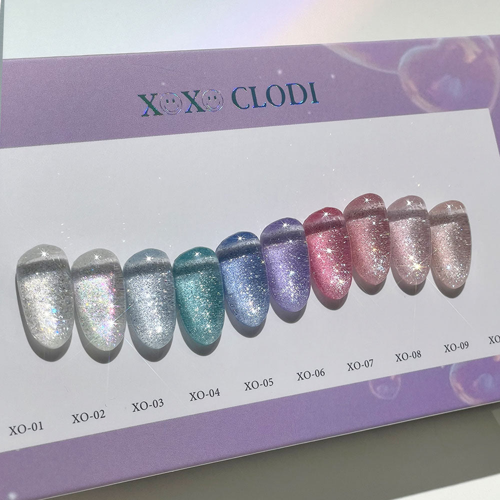 【CLODI】(Delayed delivery) XOXO Claude Reflective Glitter Gel 10-piece set