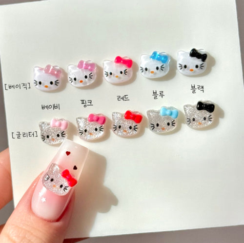 【AURA GLITTER / 受注販売(11月中旬前後納期)】Kitty Kitty Nail Parts Sanrio