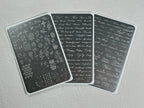 【A.Shining Moment / 受注販売(7月中旬前後納期)】Shining Lettering Plate 3-Piece Set / Nail Art Stamping Nail Plate Nail