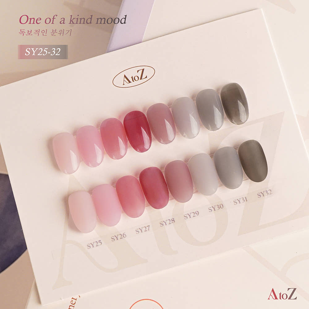 [AtoZ] Syrup Gel 40 Types Open Set Display Rack + Chart Board Included This Month's Art Gel Nail Nail
