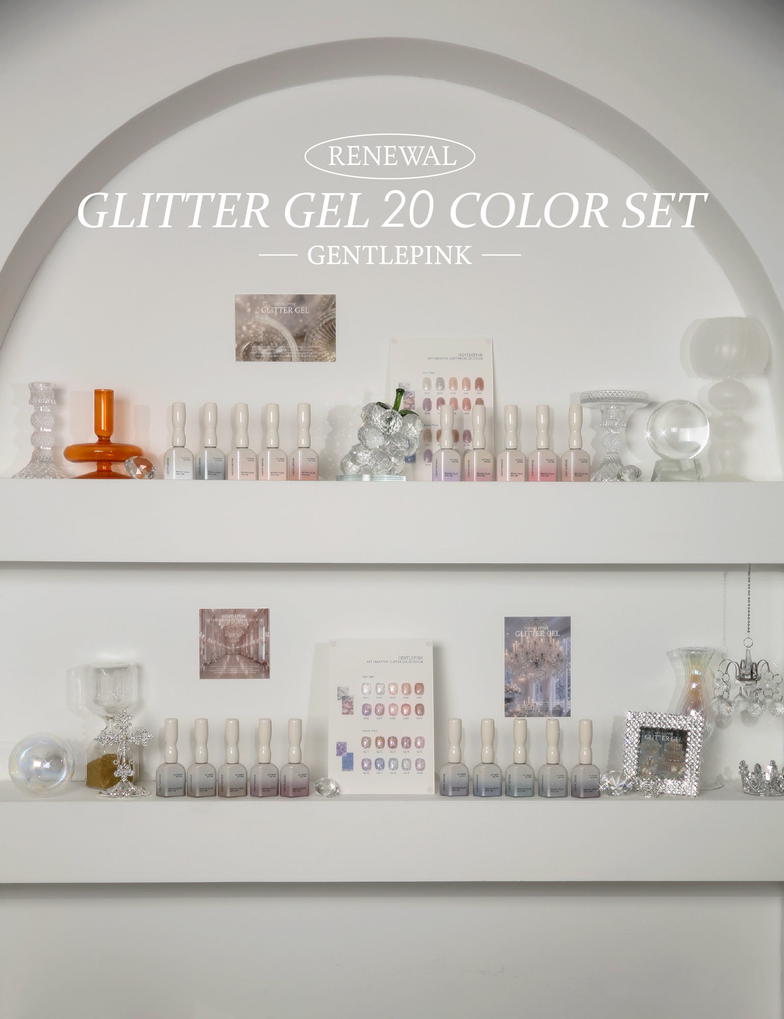 【GENTLE PINK / 受注販売(7月中旬前後納期)】 ART CREATION GLITTER GEL 20 COLOR