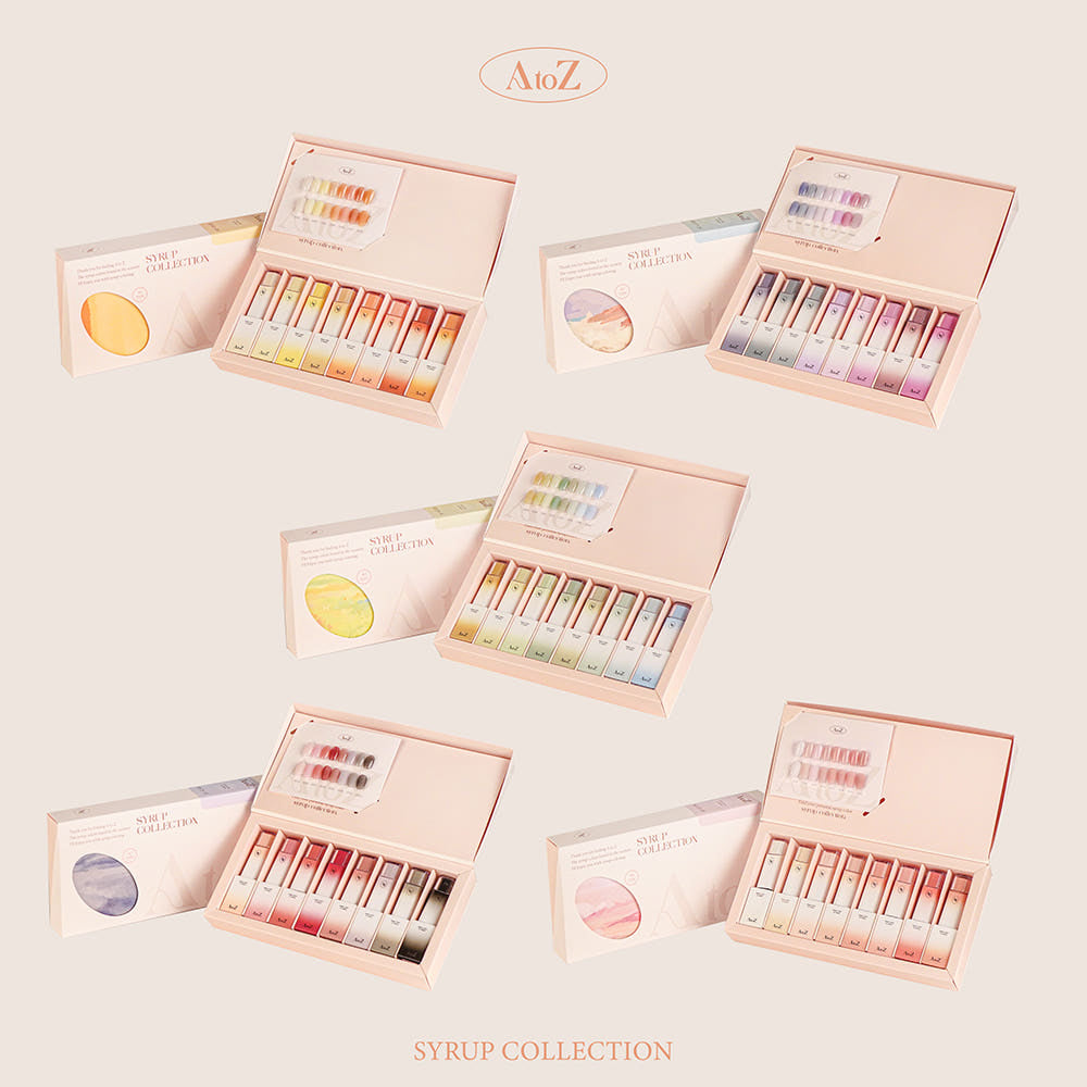 [AtoZ] Syrup Gel 40 Types Open Set Display Rack + Chart Board Included This Month's Art Gel Nail Nail