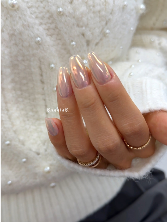 【BonnieB. / 受注販売(8月末前後納期)】Peach powder in pearls / ピーチパールパウダー