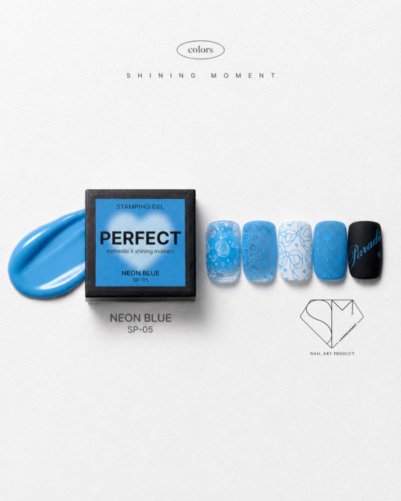 【30セット限定販売 / A.Shining Moment / 受注販売(7月末前後納期)】[mithmillo x Shining Mermont] Neon Stamping Gel 5-Piece Set / Stamping Gel, Stamping Nails, Plate Nails