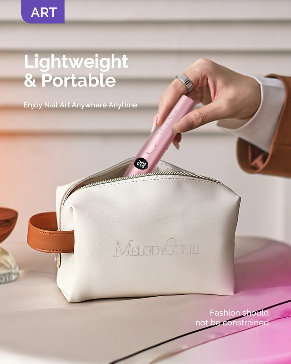 【Melody Susie / 受注販売(8月中旬前後納期)】High-Strength Aluminum Alloy Art01G Rechargeable LED/UV Nail Lamp