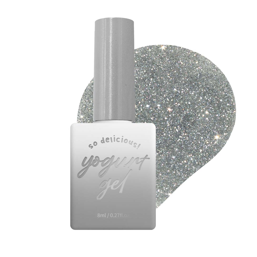 [YOGURT] 'Look at Me' Reflective Glitter Gel #RG22 Silver Queen