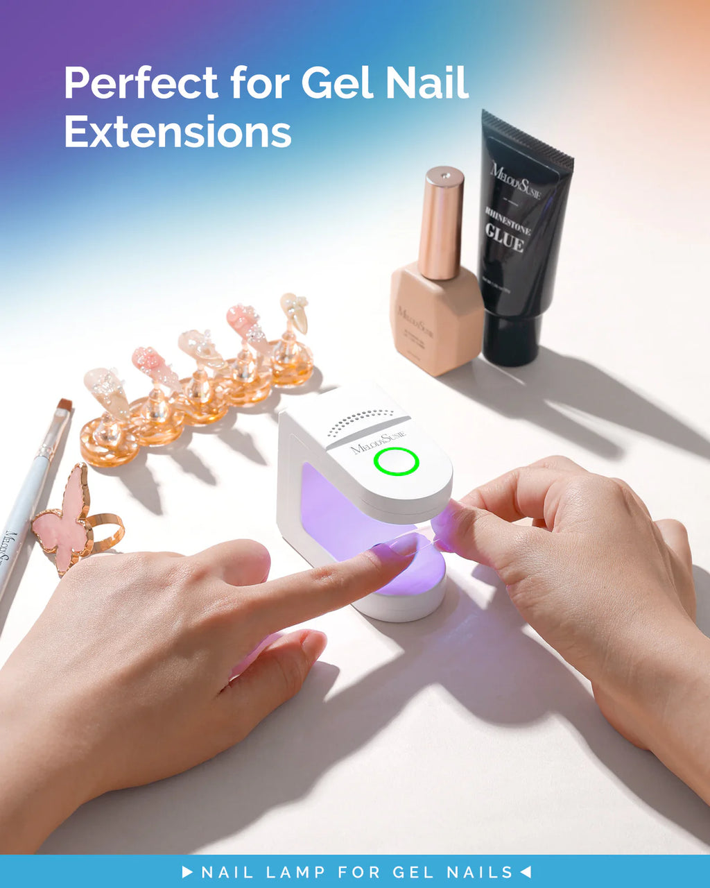 【Melody Susie / 受注販売(8月中旬前後納期)】P-ART04G Rechargeable Mini LED/UV Nail Art Lamp