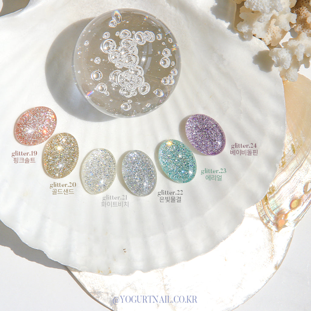 [YOGURT] 'New Things' Glitter Gel G21 White Beach