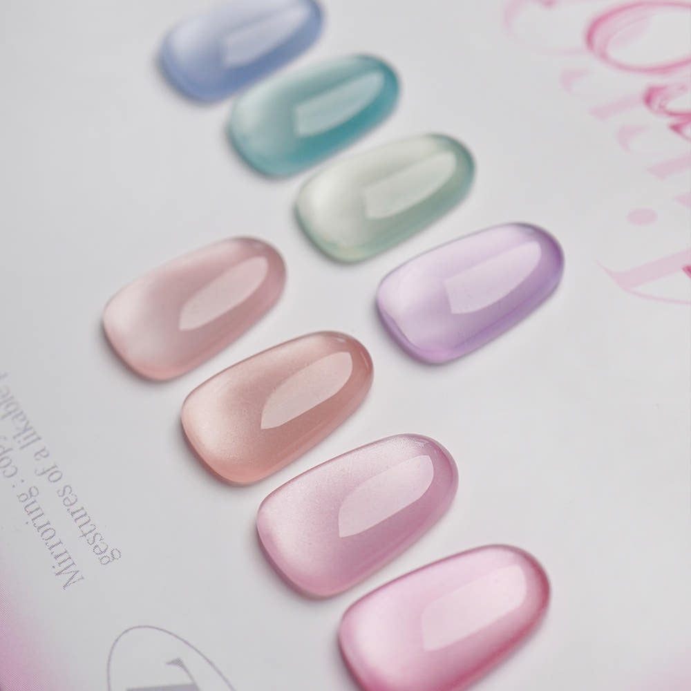 [AtoZ] Mirroring Fine Magnetic Gel 8-piece Set Summer Pedi Nail Art of the Month Magnetic Nail