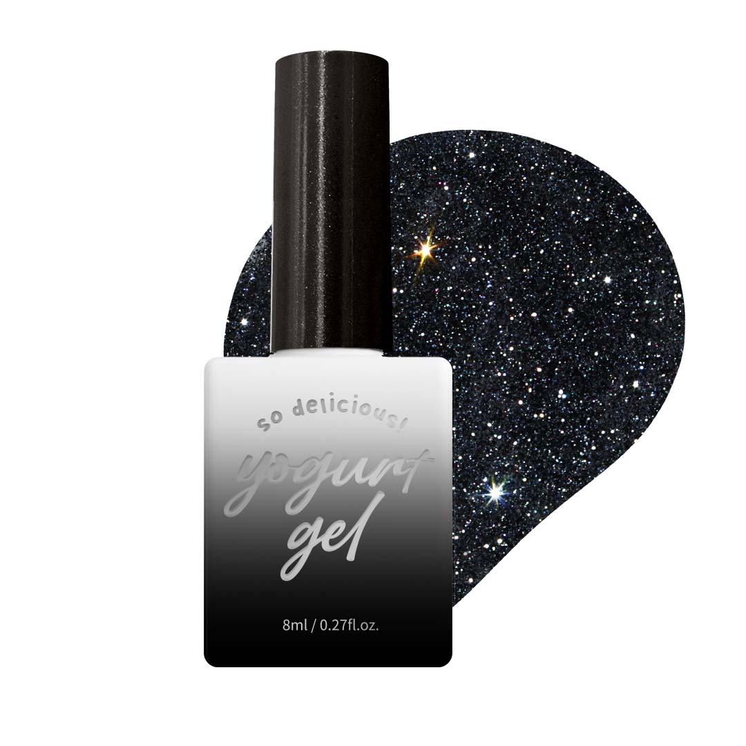[YOGURT] 'Look at Me' Reflective Glitter Gel #RG24 Black Queen