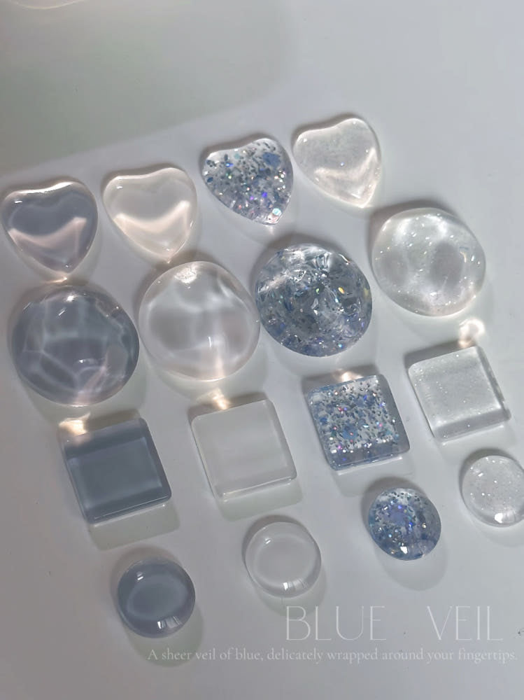 【DEARYUN / 受注販売(8月中旬前後納期)】Blue Veil Gel Nail 4-Piece Collection Self Nail Glitter Nail Syrup Gel Glitter Gel Magnetic Gel