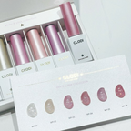 White & Pink Glitter Set of 6