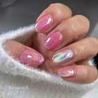 【BonnieB. / 受注販売(9月末前後納期)】Charrr Holographic Magnet & Mirror Powder 2 in 1 | Iridescent Holo Cat Eye & Mirror / 虹色ホログラム　マグネット&ミラーパウダー