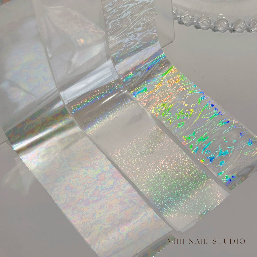 【YHH NAIL / 受注販売(納期未定:要問合せ)】YHH Yinghe Aurora Transfer Paper—Specialized Nail Art Transfer Paper, 6 Dreamy Colors per Box, 50 cm per design / YHH樱禾 极光转印纸 美甲专用转印纸梦幻6色/盒 每款50cm
