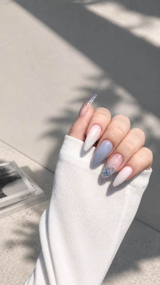 【DEARYUN / 受注販売(8月中旬前後納期)】Blue Veil Gel Nail 4-Piece Collection Self Nail Glitter Nail Syrup Gel Glitter Gel Magnetic Gel