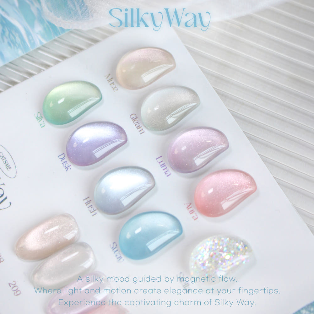 【CATS ME】Cats Me Gel Silky Way 9-piece set, magnetic gel glitter nail material