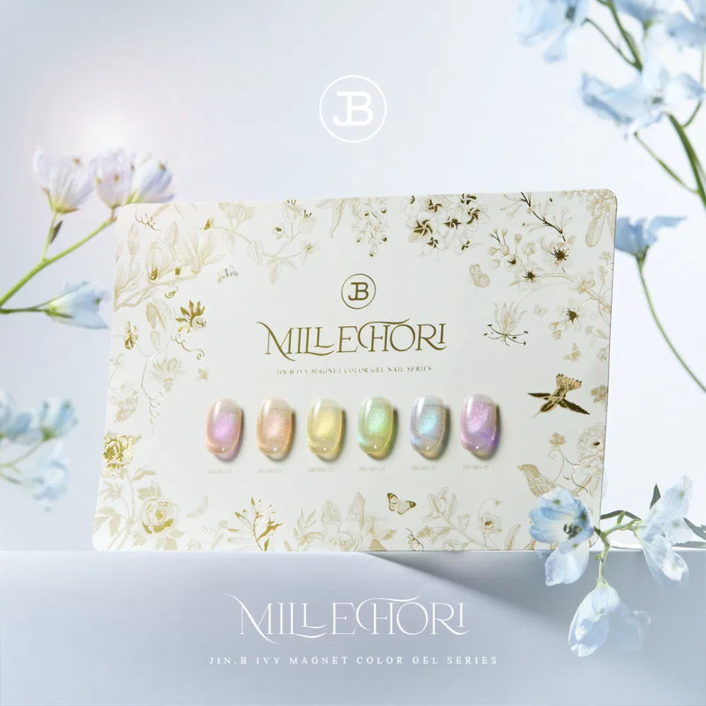 【JIN.B / 受注販売(10月末前後納期)】Millefiori Clear Magnetic Color Gel 6 Colors Single Item 11ml