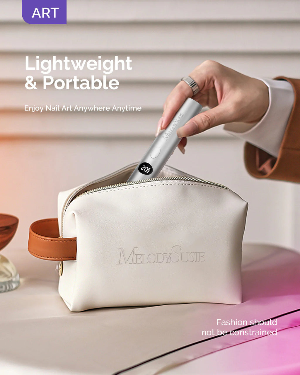 【Melody Susie / 受注販売(8月中旬前後納期)】High-Strength Aluminum Alloy Art01G Rechargeable LED/UV Nail Lamp
