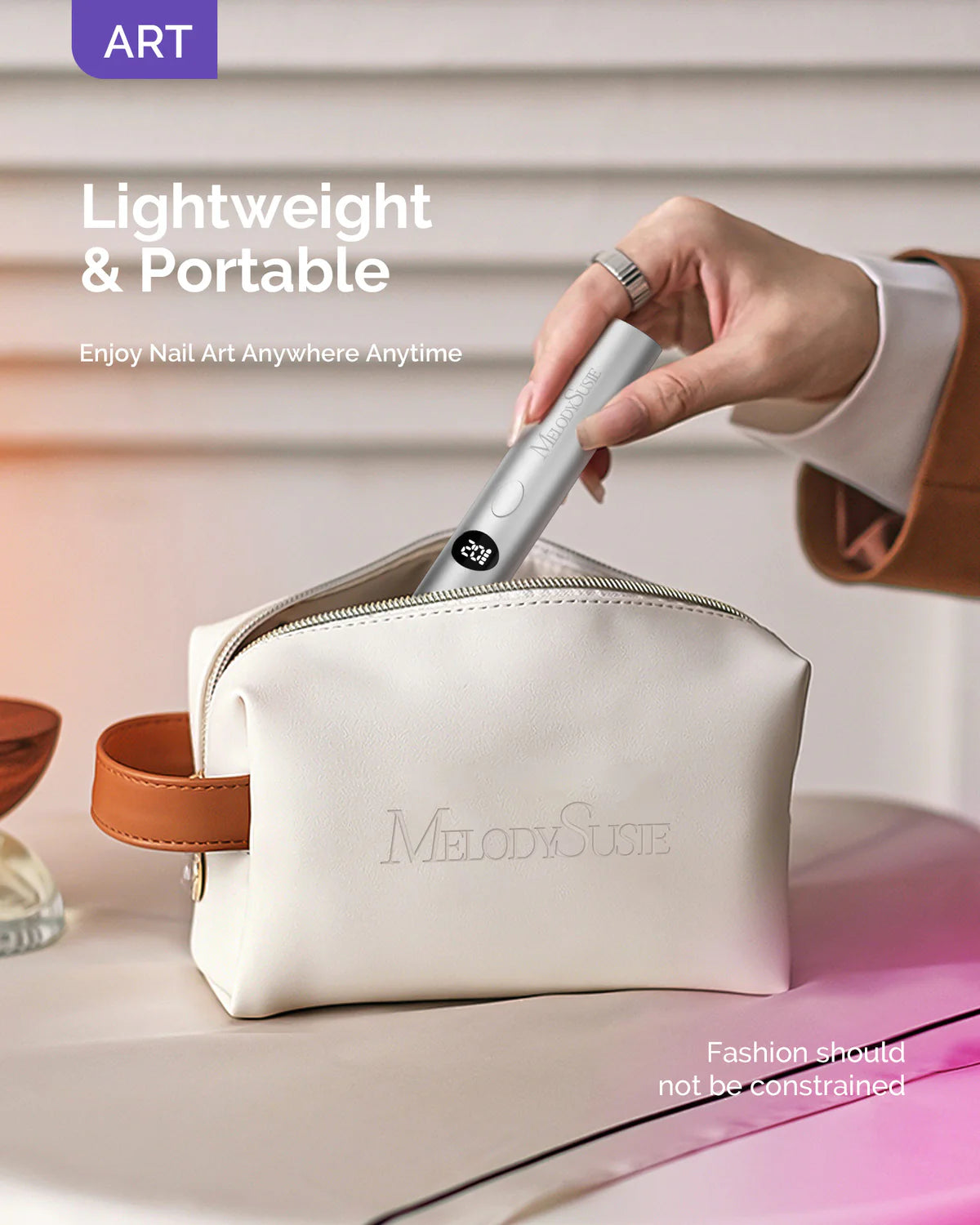 【Melody Susie / 受注販売(8月中旬前後納期)】High-Strength Aluminum Alloy Art01G Rechargeable LED/UV Nail Lamp