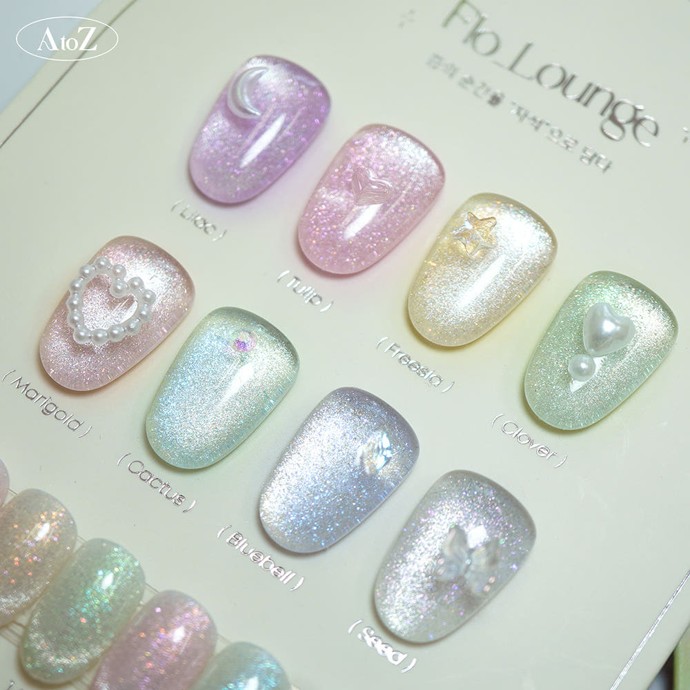 [AtoZ] Spring New Magnetic Gel 8-piece Set Glitter Nails Magnetic Nails Art of the Month Self-Nail Gel Nails