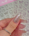 【AURA GLITTER / 受注販売(11月中旬前後納期)】Iron-flavored Kitty Nail Stickers
