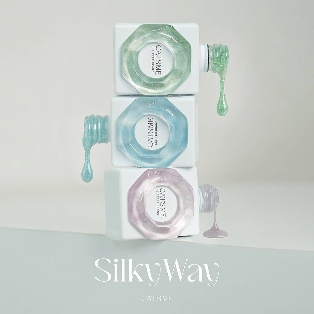 【CATS ME】Cats Me Gel Silky Way 9-piece set, magnetic gel glitter nail material