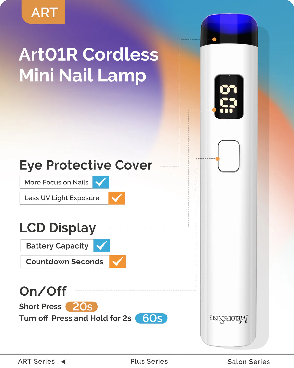 【Melody Susie / 受注販売(8月中旬前後納期)】P-Art01R Rechargeable Mini LED/UV Nail Art Lamp