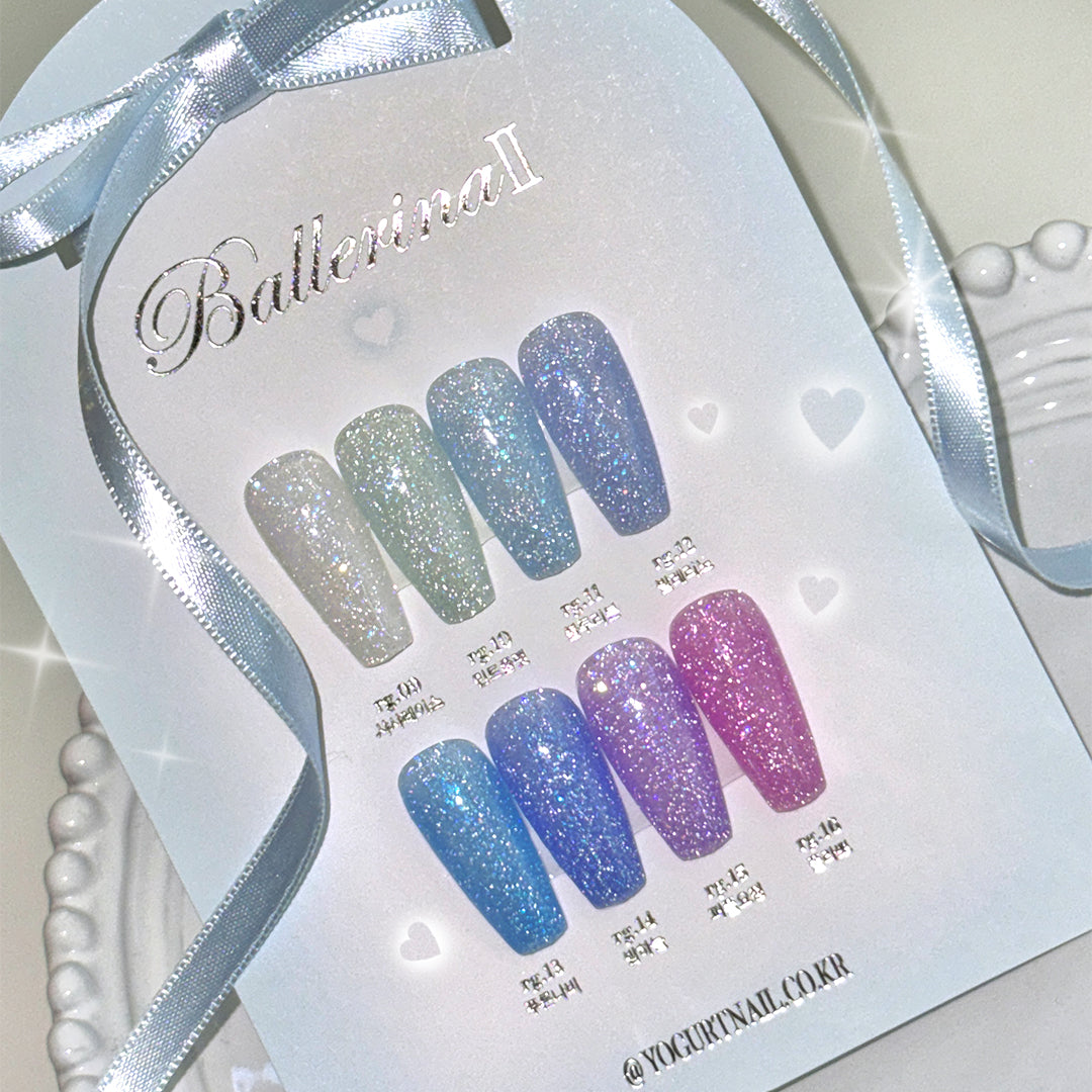 [YOGURT] 'Ballerina 2' Reflective Glitter Gel 8-piece set