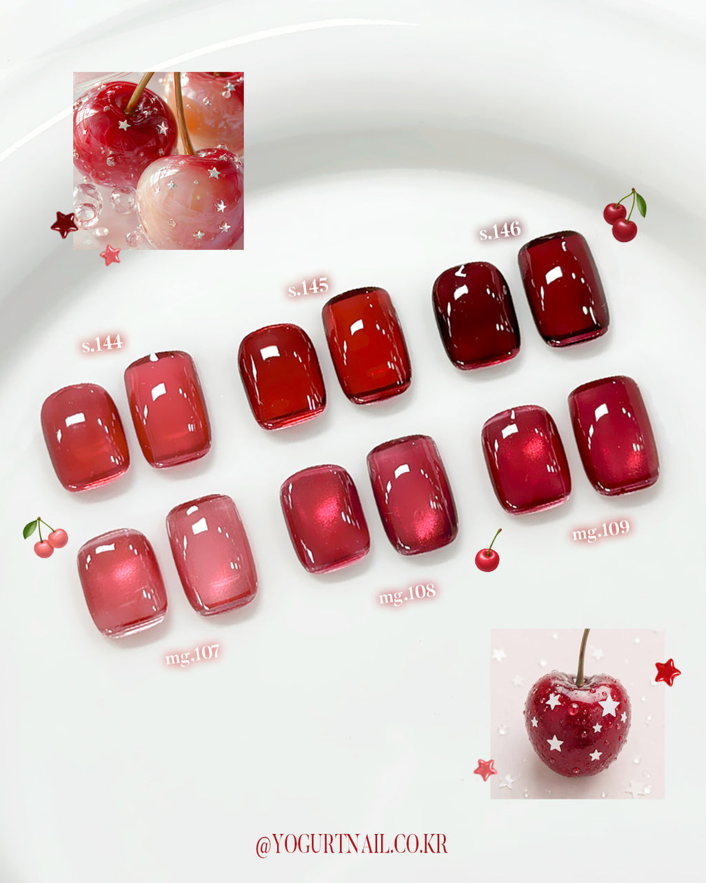 【YOGURT / 受注販売(10月中旬前後納期)】Cherry Red 6-Piece Collection