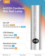 【Melody Susie / 受注販売(8月中旬前後納期)】High-Strength Aluminum Alloy Art01G Rechargeable LED/UV Nail Lamp