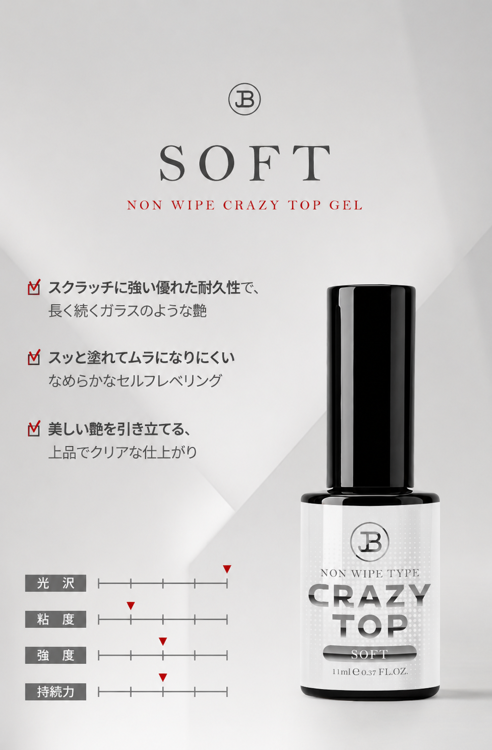 【JIN.B / 受注販売(8月末前後納期)】Crazy Top Gel Bottle Type 11ml