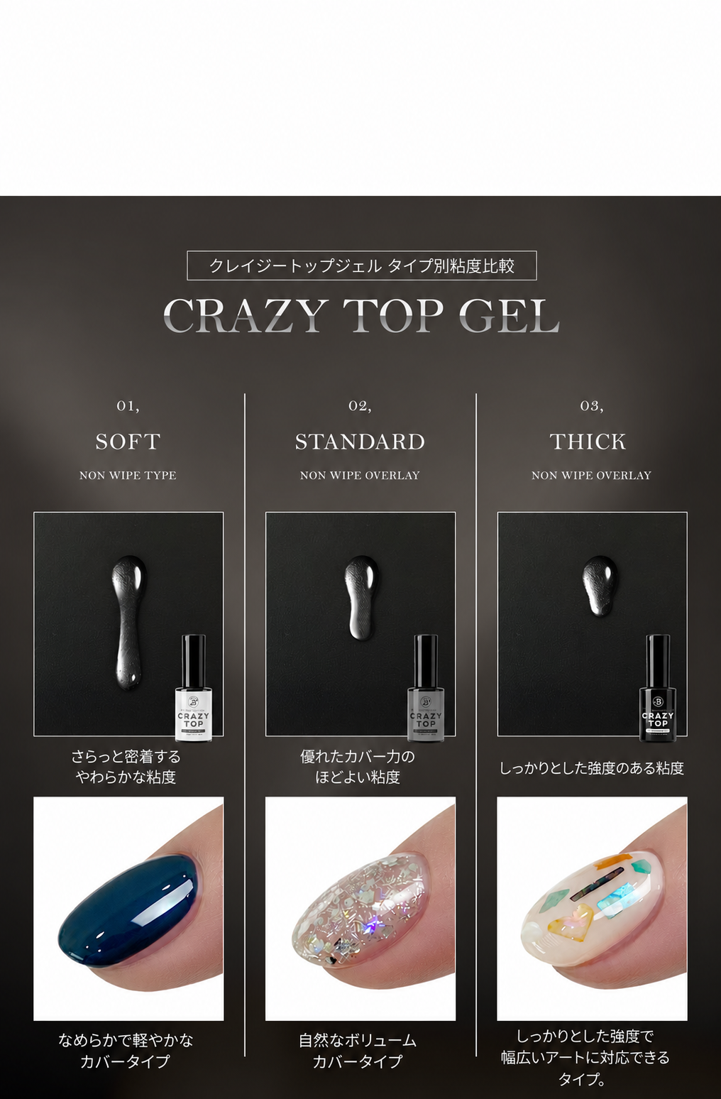 【JIN.B / 受注販売(8月末前後納期)】Crazy Top Gel Bottle Type 11ml