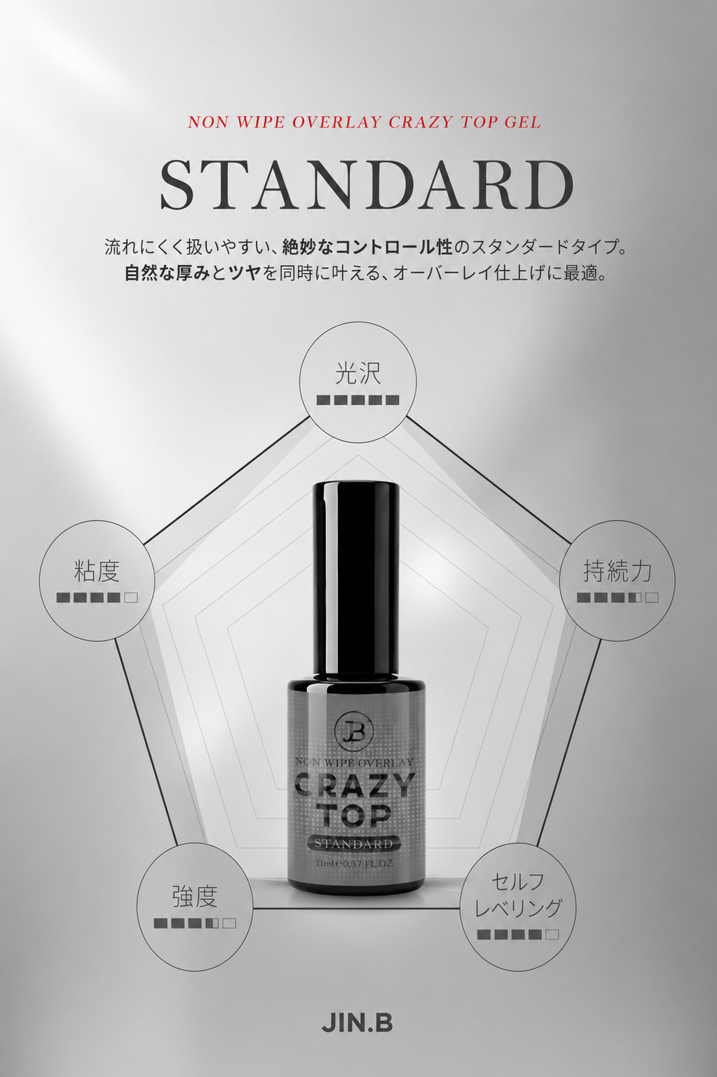 【JIN.B / 受注販売(8月末前後納期)】Crazy Top Gel Bottle Type 11ml