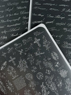 【A.Shining Moment / 受注販売(7月中旬前後納期)】Shining Lettering Plate 3-Piece Set / Nail Art Stamping Nail Plate Nail