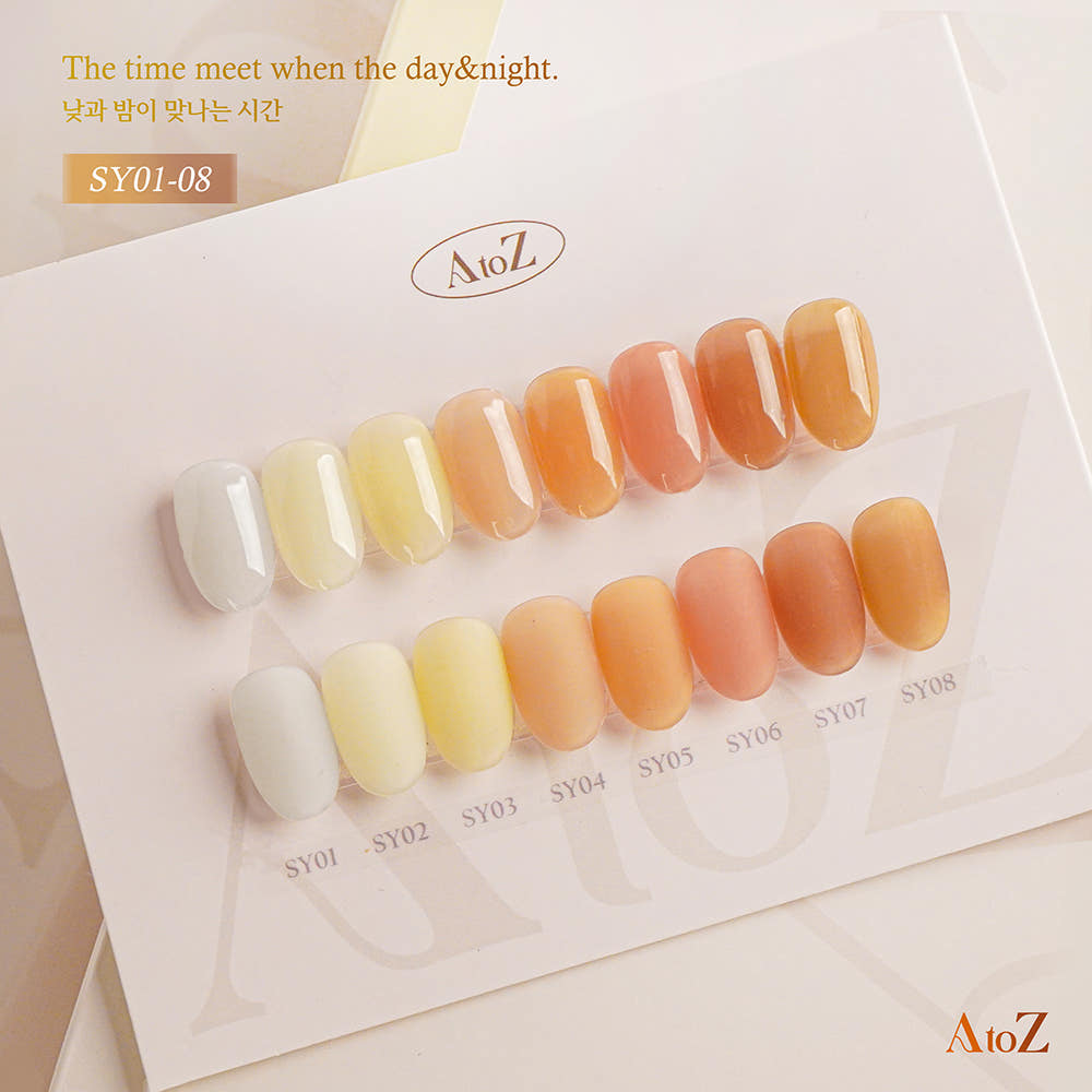 [AtoZ] Syrup Gel 40 Types Open Set Display Rack + Chart Board Included This Month's Art Gel Nail Nail