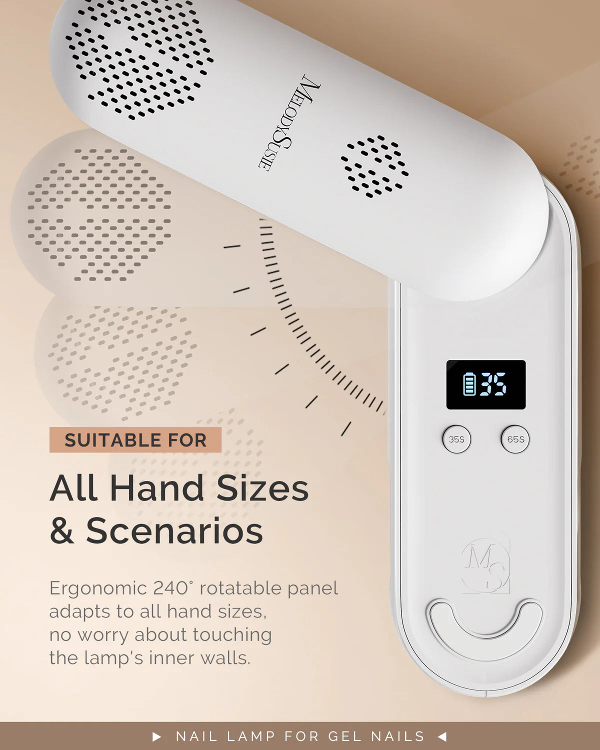 【Melody Susie / 受注販売(6月末前後納期)】P-Plus20F Innovative UV Protection Rechargeable UV/LED Nail Lamp