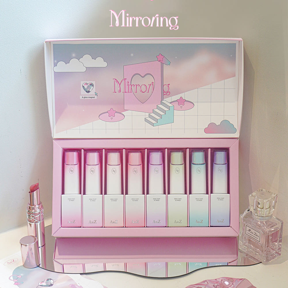 [AtoZ] Mirroring Fine Magnetic Gel 8-piece Set Summer Pedi Nail Art of the Month Magnetic Nail