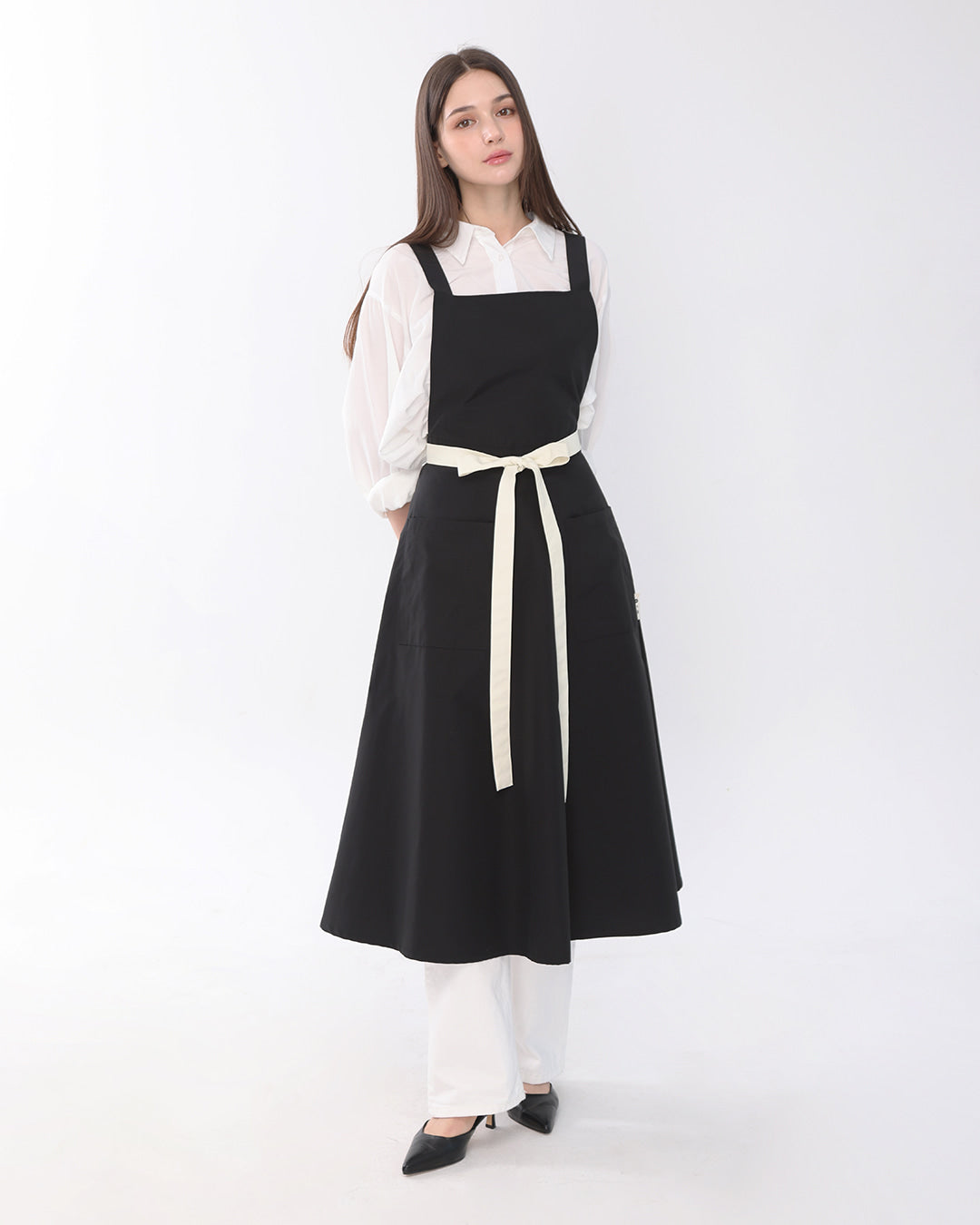 【K.BLANC / 受注販売(6月末前後納期)】フレアワンピース FLARE ONEPIECE [ブラック]