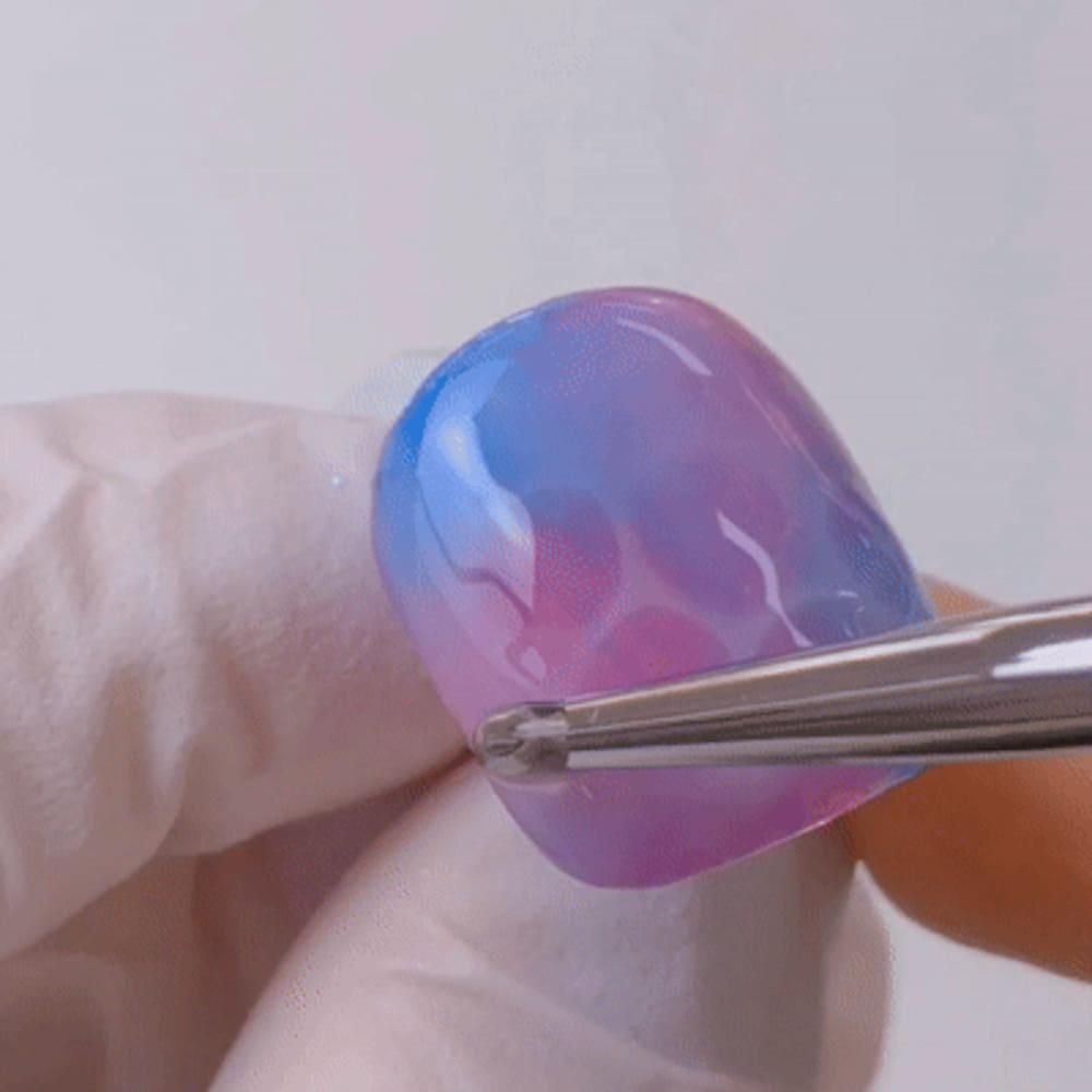 【SISWORLD】Marble Asygel 'Milk' Syrup Gel Cheek Nail