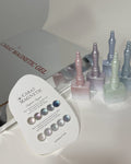 【AURA GLITTER / 受注販売(9月末前後納期)】CARAT Magnetic 10-Piece Collection Layered Clear Magnetic Gel Glitter Gel Pink Mint Blue Purple