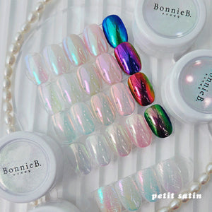 【BonnieB. / 受注販売(9月中旬前後納期)】[Petit Satin Powder] Purple, Apricot with Me / Purple & Coral / パープル&コーラル