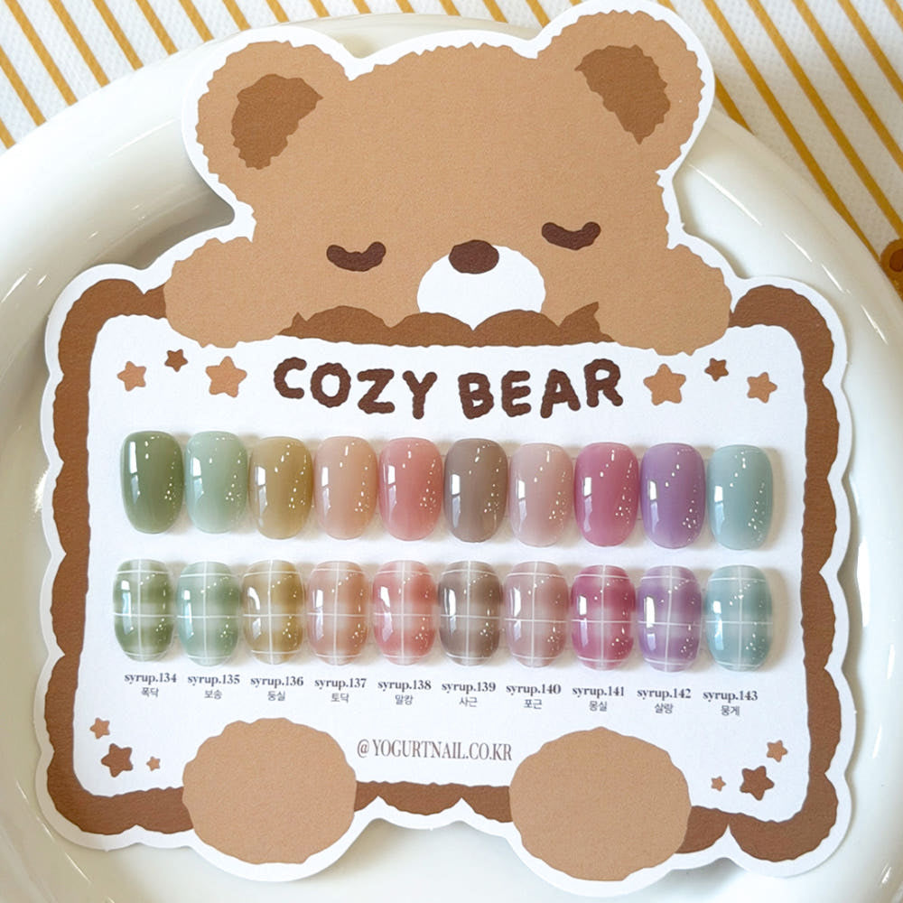 【YOGURT / 受注販売(9月末前後納期)】Cozy Bear Syrup Gel 10-Piece Collection / 8ml