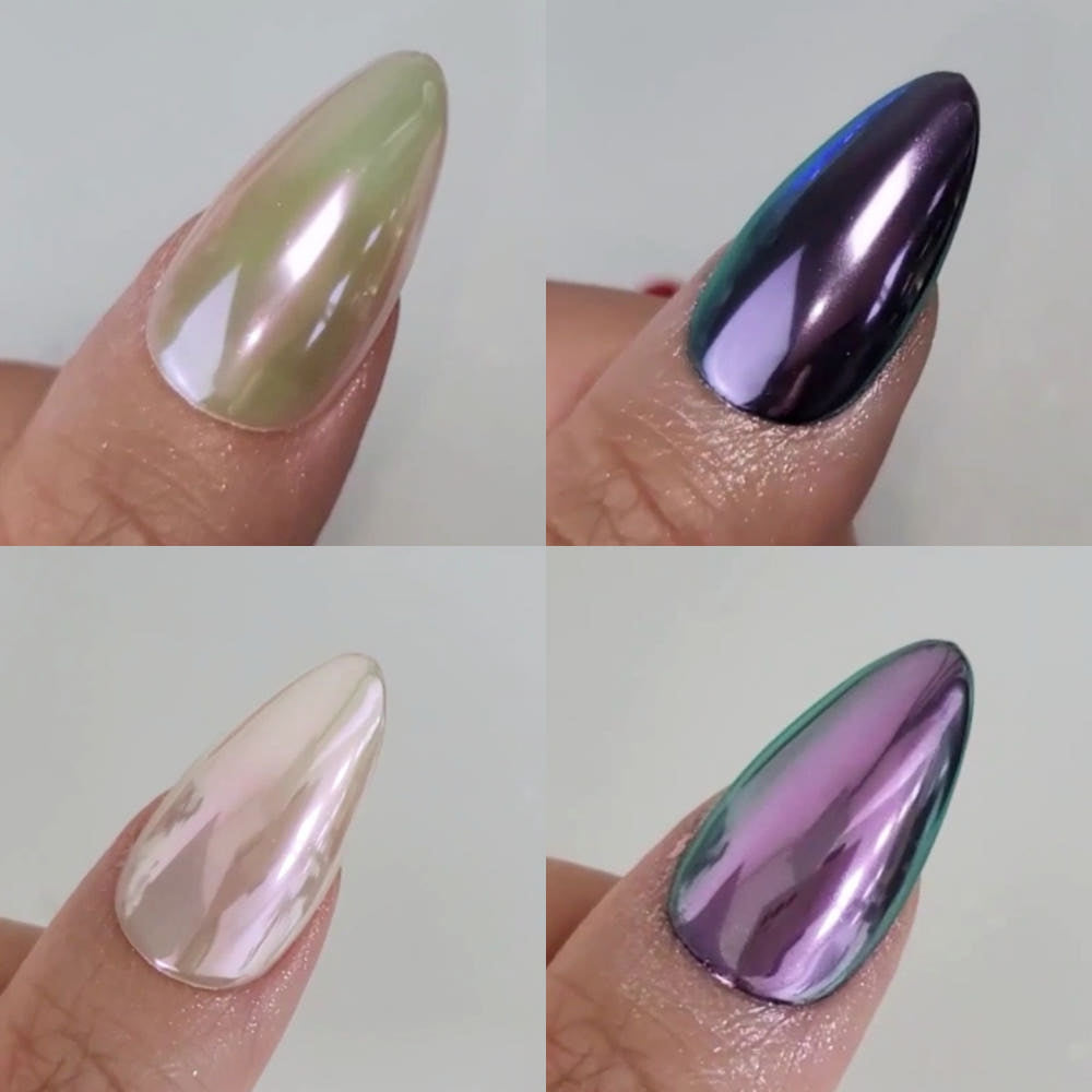 【SISWORLD】Iron Purple/Camel Beam Nail Powder Water Glow