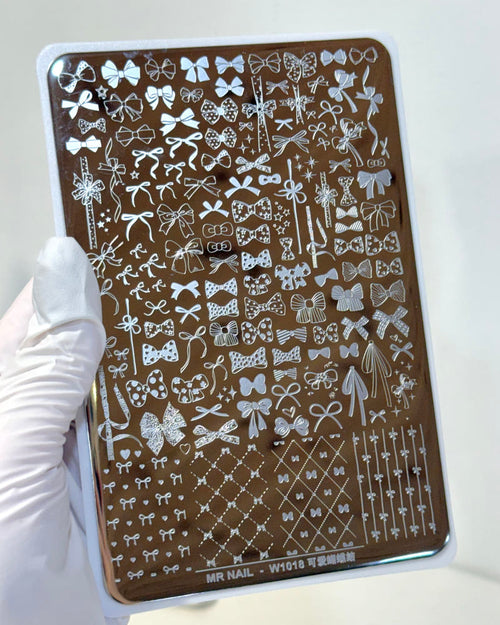 【AURA GLITTER / 受注販売(11月中旬前後納期)】Ribbon Nail Plate Stamping