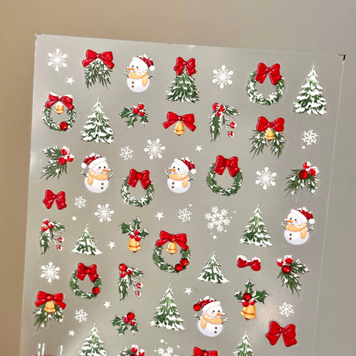 【AURA GLITTER / 受注販売(11月中旬前後納期)】Red Velvet Tree Nail Sticker