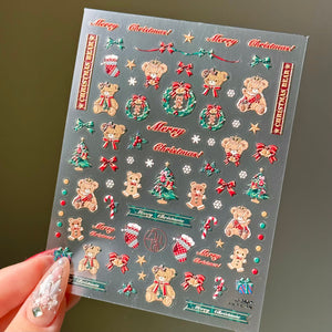 【AURA GLITTER】Classic Christmas nail stickers